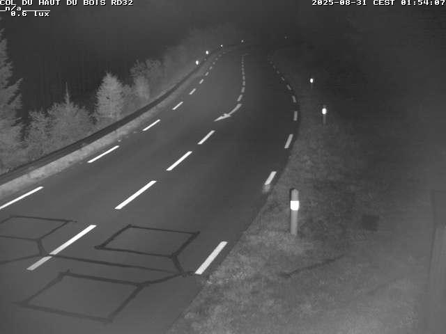 Webcam à 406 mètres d'altitude au niveau du col du haut du bois sur la RD32