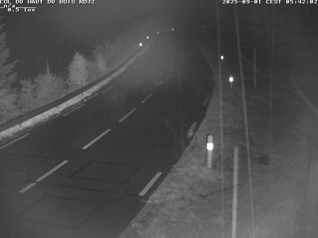 Webcam à 406 mètres d'altitude au niveau du col du haut du bois sur la RD32