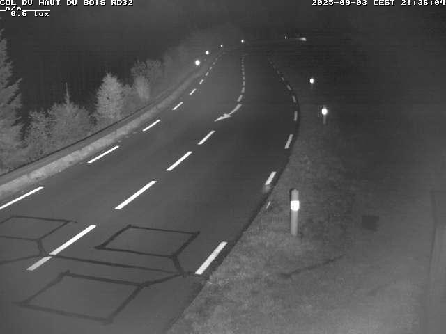 Webcam à 406 mètres d'altitude au niveau du col du haut du bois sur la RD32