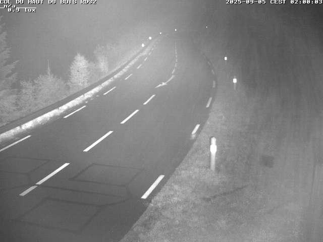 Webcam à 406 mètres d'altitude au niveau du col du haut du bois sur la RD32