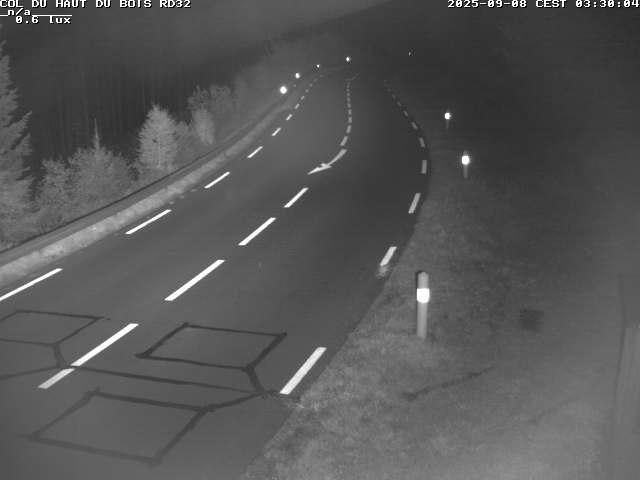 Webcam à 406 mètres d'altitude au niveau du col du haut du bois sur la RD32