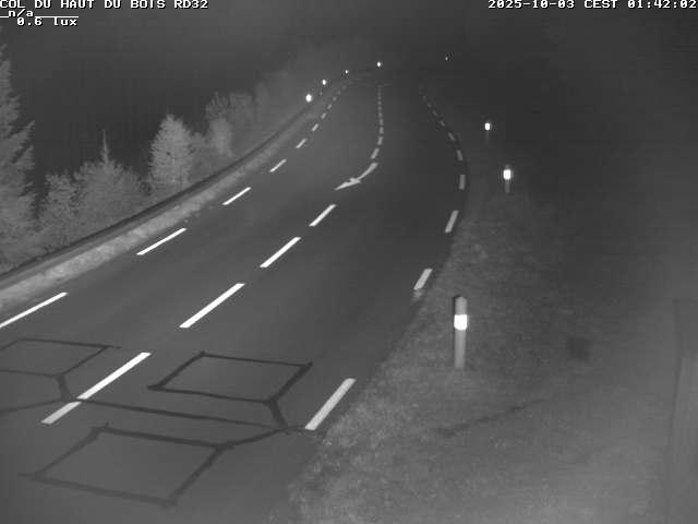 Webcam à 406 mètres d'altitude au niveau du col du haut du bois sur la RD32