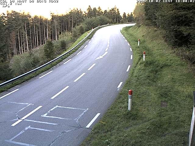 Webcam à 406 mètres d'altitude au niveau du col du haut du bois sur la RD32