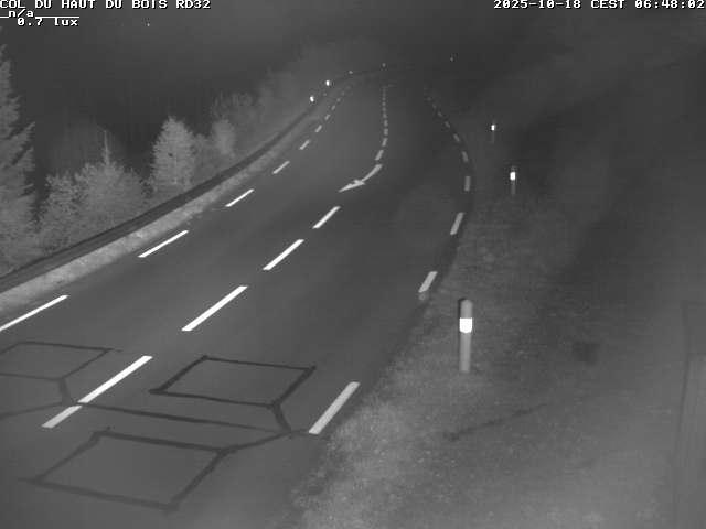 Webcam à 406 mètres d'altitude au niveau du col du haut du bois sur la RD32