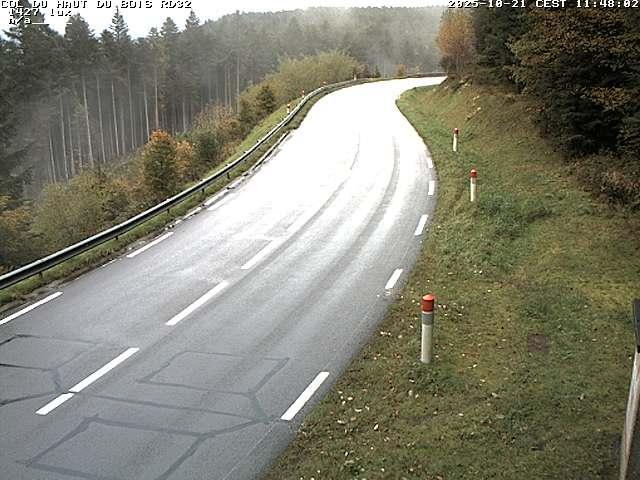 Webcam à 406 mètres d'altitude au niveau du col du haut du bois sur la RD32