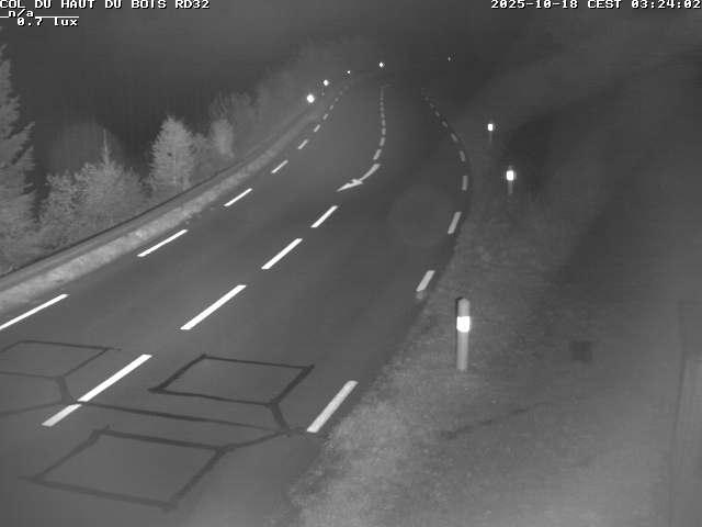 Webcam à 406 mètres d'altitude au niveau du col du haut du bois sur la RD32
