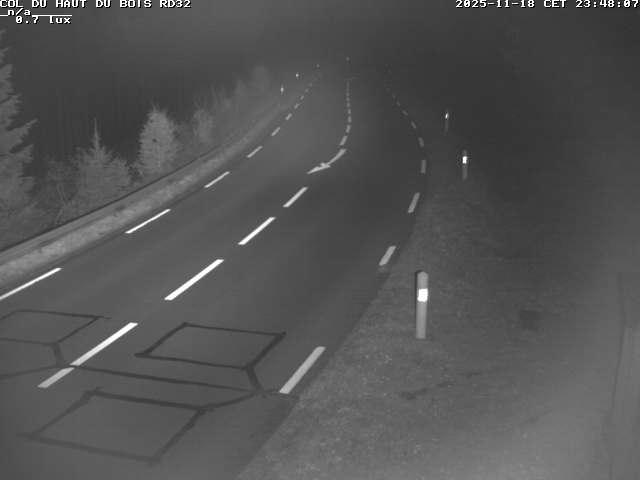 Webcam à 406 mètres d'altitude au niveau du col du haut du bois sur la RD32