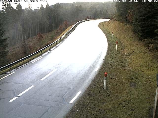 <h2>Webcam à 406 mètres d'altitude au niveau du col du haut du bois sur la RD32</h2>