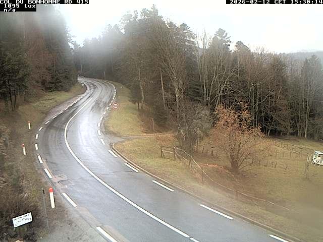 Caméra à proximité du col du Bonhomme sur la D415 à Plainfaing vers l'Alsace
