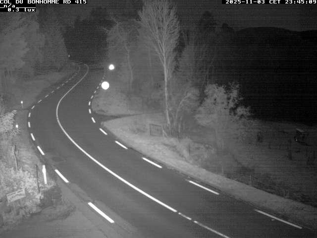 Caméra à proximité du col du Bonhomme sur la D415 à Plainfaing vers l'Alsace