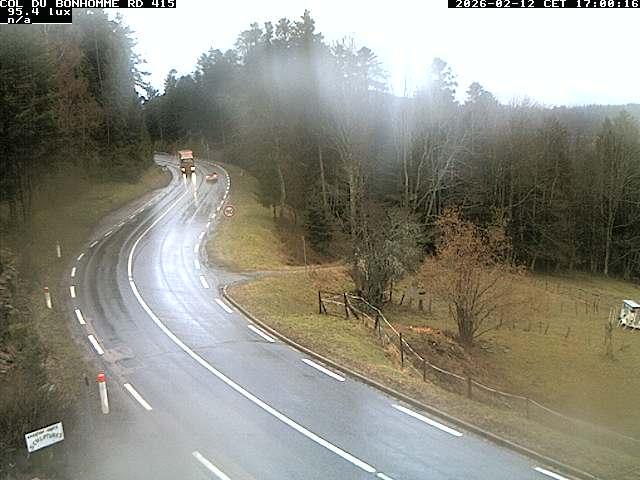 Caméra à proximité du col du Bonhomme sur la D415 à Plainfaing vers l'Alsace