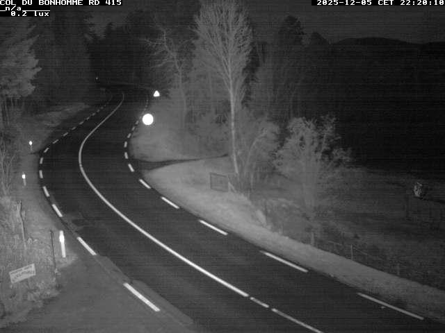 Caméra à proximité du col du Bonhomme sur la D415 à Plainfaing vers l'Alsace