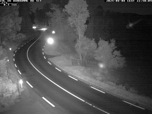 Caméra à proximité du col du Bonhomme sur la D415 à Plainfaing vers l'Alsace