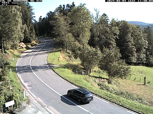 Caméra à proximité du col du Bonhomme sur la D415 à Plainfaing vers l'Alsace