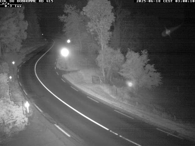 Caméra à proximité du col du Bonhomme sur la D415 à Plainfaing vers l'Alsace