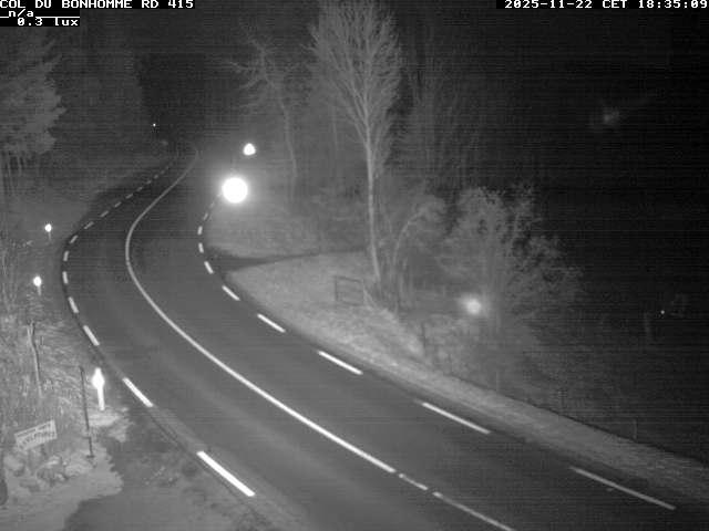 Caméra à proximité du col du Bonhomme sur la D415 à Plainfaing vers l'Alsace