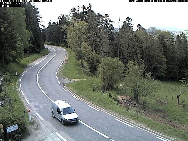 Caméra à proximité du col du Bonhomme sur la D415 à Plainfaing vers l'Alsace
