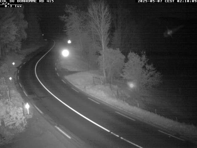 Caméra à proximité du col du Bonhomme sur la D415 à Plainfaing vers l'Alsace