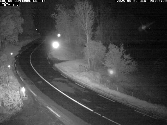 Caméra à proximité du col du Bonhomme sur la D415 à Plainfaing vers l'Alsace