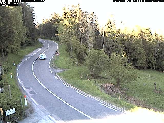 Caméra à proximité du col du Bonhomme sur la D415 à Plainfaing vers l'Alsace