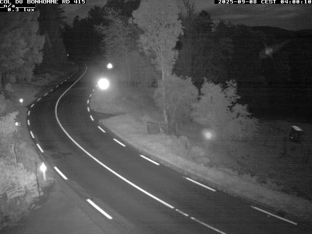 Caméra à proximité du col du Bonhomme sur la D415 à Plainfaing vers l'Alsace