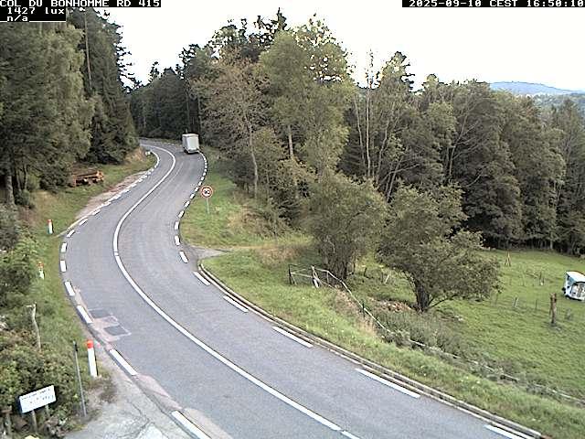 Caméra à proximité du col du Bonhomme sur la D415 à Plainfaing vers l'Alsace