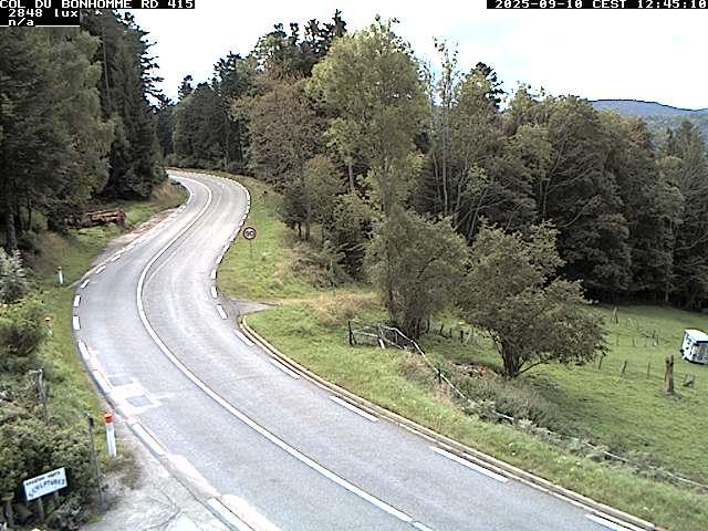 Caméra à proximité du col du Bonhomme sur la D415 à Plainfaing vers l'Alsace
