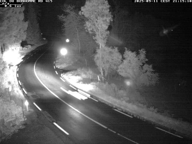 Caméra à proximité du col du Bonhomme sur la D415 à Plainfaing vers l'Alsace