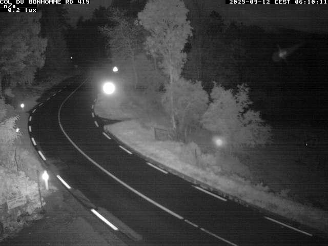 Caméra à proximité du col du Bonhomme sur la D415 à Plainfaing vers l'Alsace