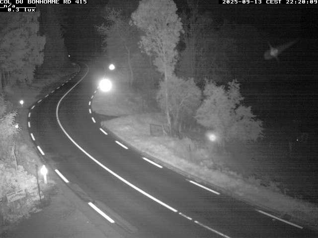 Caméra à proximité du col du Bonhomme sur la D415 à Plainfaing vers l'Alsace