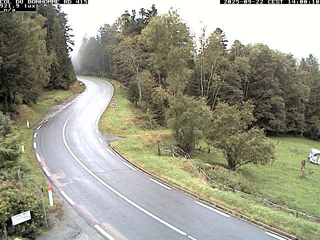 Caméra à proximité du col du Bonhomme sur la D415 à Plainfaing vers l'Alsace