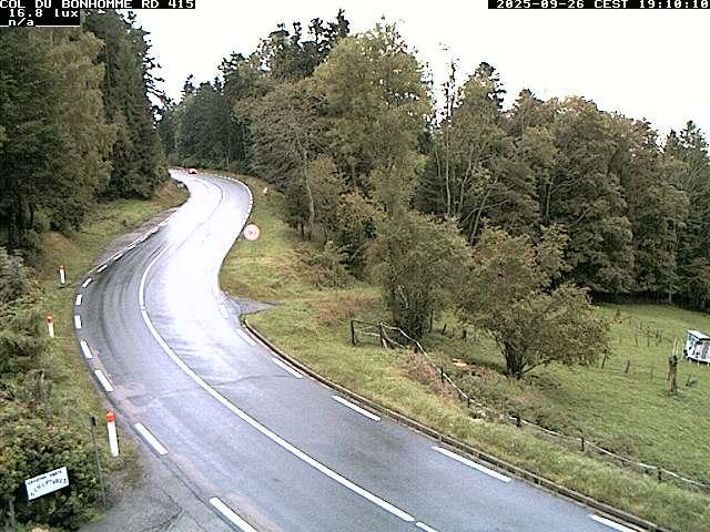 Caméra à proximité du col du Bonhomme sur la D415 à Plainfaing vers l'Alsace
