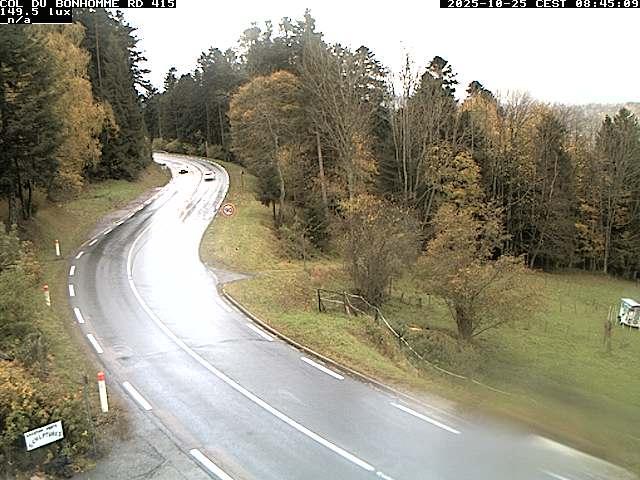 Caméra à proximité du col du Bonhomme sur la D415 à Plainfaing vers l'Alsace