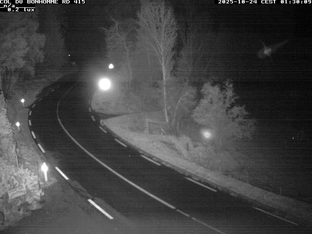 Caméra à proximité du col du Bonhomme sur la D415 à Plainfaing vers l'Alsace