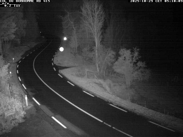 Caméra à proximité du col du Bonhomme sur la D415 à Plainfaing vers l'Alsace