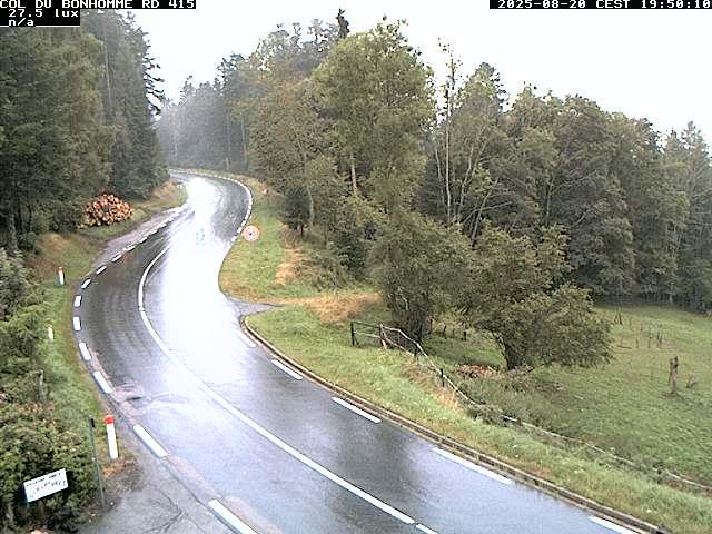 Caméra à proximité du col du Bonhomme sur la D415 à Plainfaing vers l'Alsace