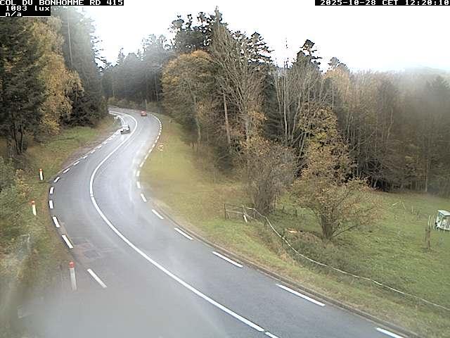 Caméra à proximité du col du Bonhomme sur la D415 à Plainfaing vers l'Alsace