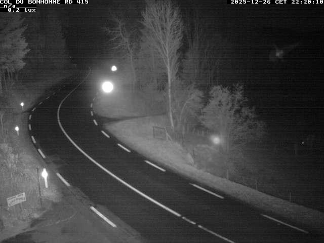 Caméra à proximité du col du Bonhomme sur la D415 à Plainfaing vers l'Alsace