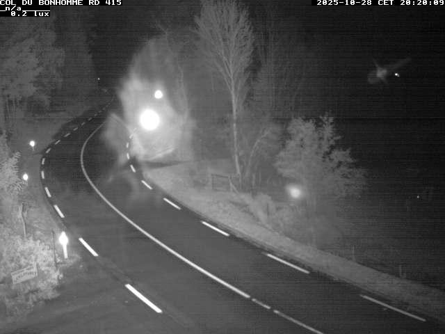 Caméra à proximité du col du Bonhomme sur la D415 à Plainfaing vers l'Alsace