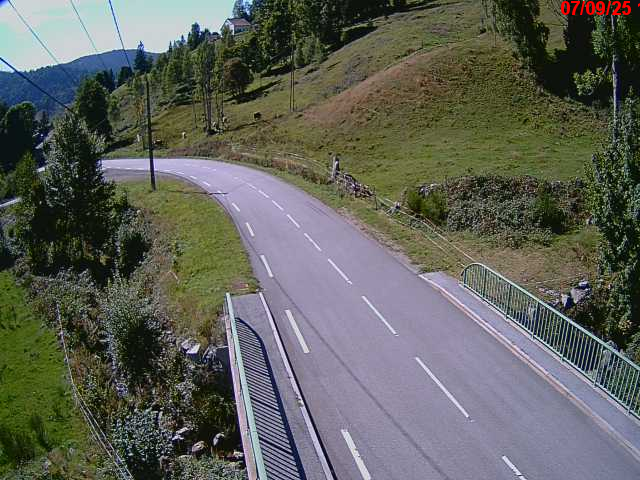 <h2>Webcam en haut du col d'Oderen sur la D43 à 830 mètres d'altitude dans les Vosges</h2>