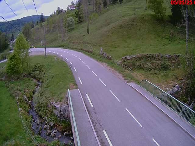 Webcam en haut du col d'Oderen sur la D43 à 830 mètres d'altitude dans les Vosges