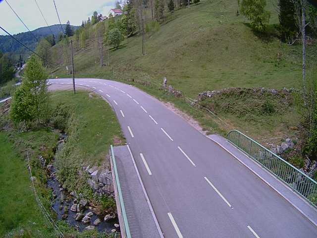 Webcam en haut du col d'Oderen sur la D43 à 830 mètres d'altitude dans les Vosges