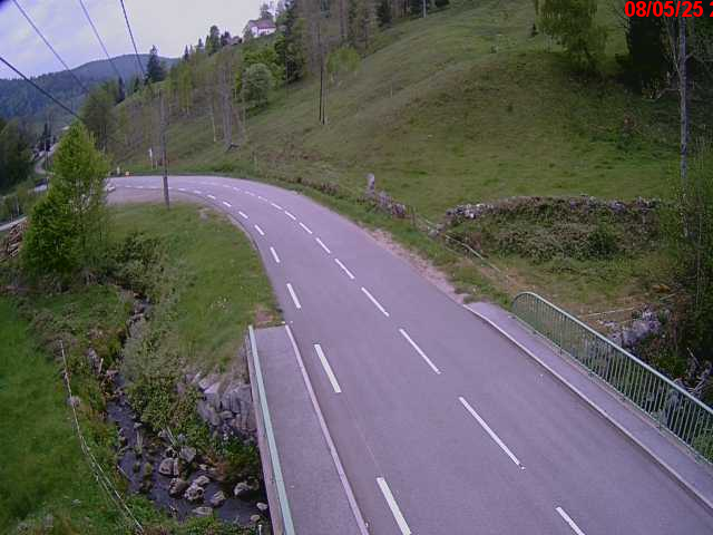 Webcam en haut du col d'Oderen sur la D43 à 830 mètres d'altitude dans les Vosges