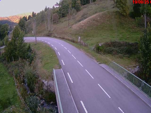 Webcam en haut du col d'Oderen sur la D43 à 830 mètres d'altitude dans les Vosges