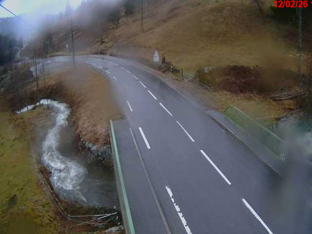 Webcam en haut du col d'Oderen sur la D43 à 830 mètres d'altitude dans les Vosges