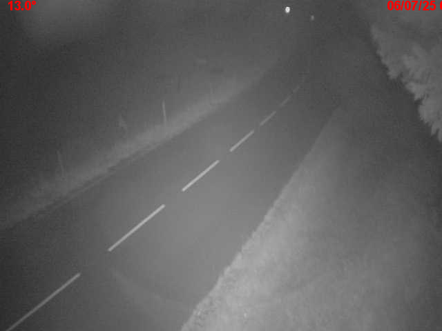Webcam en haut du col du Ballon d'Alsace sur la D465 à 1075 mètres d'altitude dans les Vosges