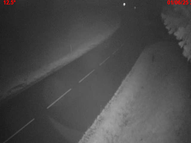 Webcam en haut du col du Ballon d'Alsace sur la D465 à 1075 mètres d'altitude dans les Vosges