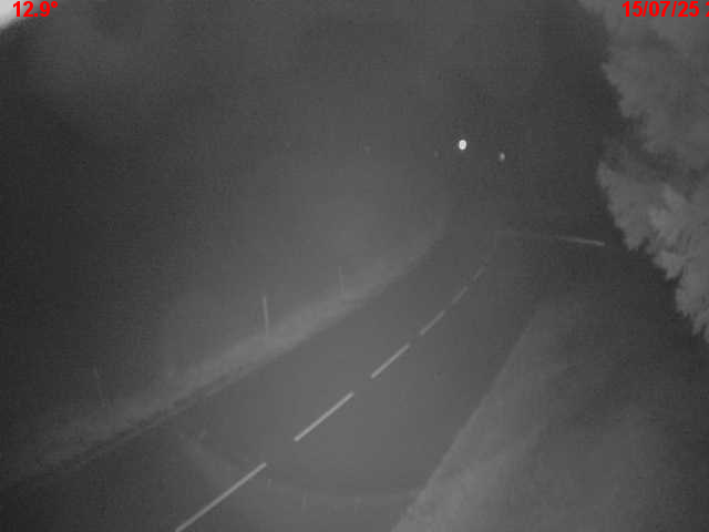 Webcam en haut du col du Ballon d'Alsace sur la D465 à 1075 mètres d'altitude dans les Vosges