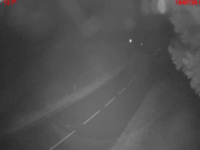 Webcam en haut du col du Ballon d'Alsace sur la D465 à 1075 mètres d'altitude dans les Vosges