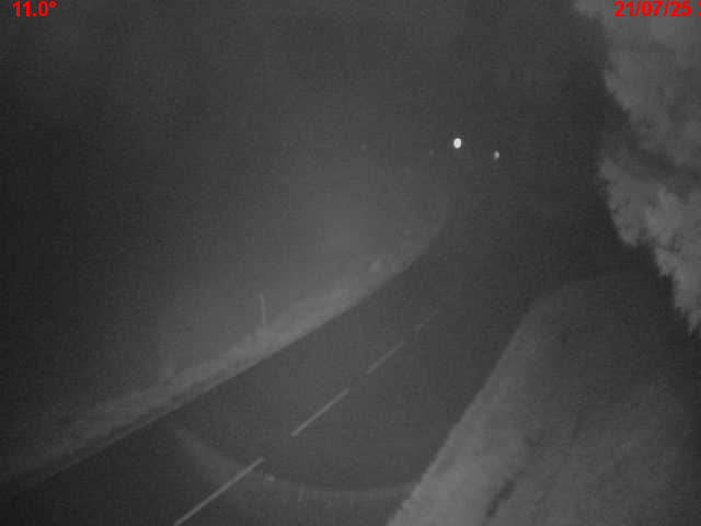 Webcam en haut du col du Ballon d'Alsace sur la D465 à 1075 mètres d'altitude dans les Vosges